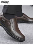 Niulatu Men's Genuine Leather Shoes 38-46 Head Leather Soft Anti-slip Rubber Loafers Shoes Man Casual Real Leather Shoes DJSE