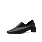 Niulatu Women Shoes Thick Heel Square Head Classic Female Shoes New Shallow Mouth Lady Single Shoes Causal Dress Shoes DJSE