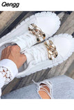 Niulatu Women Autumn Pu Leather Sneakers Sewing Lace-Up Platform Flats Vulcanized Shoes Thick Sole Brief Casual White Black Canvas Shoes DJSE