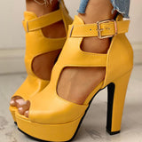 Niulatu Dropship Big Size 50 Thick High Heels Woman Shoes Sexy Peep Toe Platform Summer Sandals Women Office Sandals DJSE