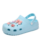 Niulatu Women Clogs Shoes Cute Cartoon Garden Sandals Women Non-slip Lightweight Slides Ladies Summer Casual Beach Sandals DJSE