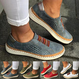 Niulatu Breathable Hollow Out Sneakers Casual Round Toe Flat Loafers Comfortable Sneakers Female Plus Size Chaussure Shoes 1021 DJSE
