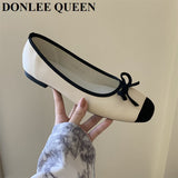 Niulatu Women Flats Ballet Shoes Fashion Bow Knot Shallow Ballerina Soft Moccasins Female Driving Loafers 2025 Zapatillas Mujer DJSE