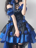 Niulatu Ball Gown High Neckline Short Royal Blue Birthday Dresses Birthday Outfits SD554