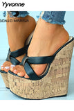 Niulatu Hot Sale Elegant Ladies Open Toe Platform Wedges Bowknot Cork Party Sandals Women Dress Fashion Trendy Shoes DJSE