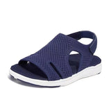 Niulatu Women Shoes Summer 2025 Fish Flying Velcro Women Casual Sandals Comfort Flat Sneaker Sandals Women's Size 43 Zapatillas Muje DJSE