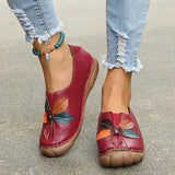 Niulatu Women's Shoes 2025 Fashion Plus Size Flowers Retro Loafers Women Non Slip Casual Shoes Women Flats Vintage Shoes Zapatos Mujer DJSE