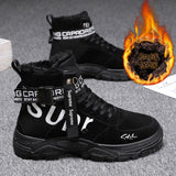 Niulatu Winter Men's Booties Fashion Personality British Style Mens Canvas Shoes Warm Comfort High-Top Tooling Male Tide Boots DJSE