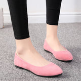 Niulatu Women Flat Shoes Trend Simple Sweet Classic Candy Colors New Autumn Summer Casual Flock Flats Boat Cute Girls Flats Office Shoes DJSE