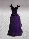 Niulatu Ombre Purple Chiffon Long Prom Dress Evening Dress HZ1007