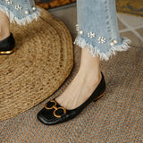 Niulatu Women Shoes Slip-on Shallow Mouth Casual Retro Females Shoes breathable square toe loafer Ladies Daily Footwear DJSE