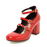 Niulatu 34-43 High Heels Women Dress Party Bridal Shoes Woman Platform Patent Leather Mary Janes Pumps Lady Shoes Brand 2025 DJSE
