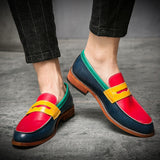 Niulatu Mens Leather Shoes Casual Loafers Slip on Plus Size 47 48 Shoes Party Wedding Leather Loafers Shoes Men DJSE