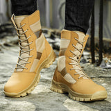 Niulatu Footwear Military Tactical Mens Boots Special Force Leather Desert Boots Combat Ankle Boot Army Men's Shoes Plus size DJSE