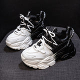 Niulatu Women 2025 Fashion Platform Shoes Basket Femme Vulcanize Shoes Womens Casual Female Trainers Dad Shoes Size 42 DJSE