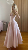 Niulatu Strapless A Line Long Prom Dress Elegant Evening Dress Brithday Outfits HZ1007