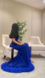 Niulatu Blue Mermaid Evening Dress Blue Formal Dress HZ1007
