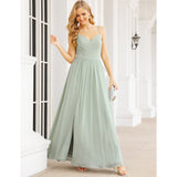 Niulatu Strap Bridesmaid Dresses for Women Chiffon Long Formal Party Prom HZ1007