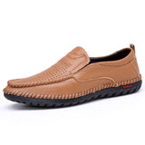 Niulatu Leather Men Shoes Summer Slip On Loafers Men Casual Leather Shoes Blue Flats Hot Sale Driving Shoes Moccasins DJSE
