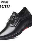 Niulatu Men's Casual Shoes Leather PU Black Spring Male Footwear Loafers Soft Bottom Lace Up Outdoor Business Sneakers Shoes For Men DJSE