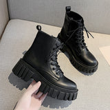 Niulatu Women Boots Shoes For Boots Winter Platform Ankle Boots Sexy Punk Motorcycle Boots Shoes Woman Booties DJSE