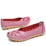 Niulatu Size 35-44 Summer Cut Out Women Genuine Leather Shoes Woman Ballet Flats Casual Sandals Women Loafers WSH2685 DJSE