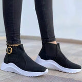 Niulatu Women Sneakers Trainers Platform Shoes Slip On Woman Buckle Zapatos De Mujer Ladies Vulcanize Big Size DJSE