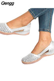 Niulatu Women Sandals Summer Ladies Slides Shoes Leather Breathable Slippers Women Sandals Outside Casual Flats Retro Slipper DJSE