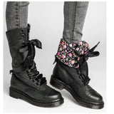 Niulatu New Mid-Calf Boots Autumn Winter Non-slip Flat Shoes Vintage Sexy Steampunk Leather Retro Buckle Ladies Snow Boots DJSE