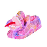 Niulatu Parent-child Dinosaur Animal Shoes Creative Funny Slip On Home Slides for Dad Mom Children Gift Slippers DJSE