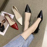 Niulatu Mujer Pointy Low Heel Women Shoes 2025 New Spring Single Shoe A Foot Off Fashion Shallow Mouth Women Shoes Tacones DJSE