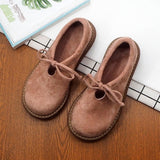 Niulatu Big Head Doll Shoes Lace-up Literary Short Boots Thick Bottom Ankle Boots Japanese Harajuku Style Flat Casual Shoes DJSE