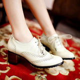 Niulatu Style Carved Classy Lace Up Oxford Shoes DJSE