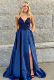 Niulatu Slit Prom Dress Long With Lace HZ1007