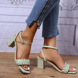 Niulatu Sandals Shoes Woman Square High Heels Sexy Ankle Strap Sandal Office Ladies Career Casual Party Women Wedding Pumps DJSE