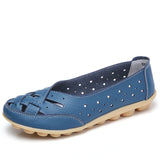 Niulatu Size 35-44 Summer Cut Out Women Genuine Leather Shoes Woman Ballet Flats Casual Sandals Women Loafers WSH2685 DJSE