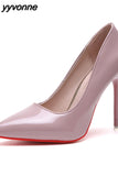 Niulatu Women Pumps Patent Leather High Heels Shoes Women Black Classic Pumps Women Bridal Shoes Female Heels Stiletto Plus Size 42 43 DJSE