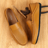 Niulatu Mens Shoes Casual Luxury Brand Summer Men Loafers Genuine Leather Moccasins Light Breathable Slip on Boat Shoes JKPUDUN DJSE