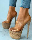 Niulatu Sexy Open Toe Platform High Heels women's Pumps Summer Sandals Slip On Party Weddding Dress women's Shoes DJSE