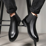 Niulatu Elegant Chelsea Boots Leather Men Couple Shoes Size 35 47 Slip-on Dress Formal Boots Model Fashion Show222 DJSE