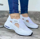 Niulatu Fashion Women Casual shoes Platform Solid Color Flats Ladies Shoes Casual Breathable Wedges Ladies Walking Sneakers DJSE