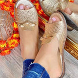 Niulatu Women Shoes Sandals Bowknot Sandals Woman Hollow Out Women Shoe Slip On Women Sandals Slipper Plus Size Zapatillas Mujer DJSE