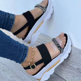 Niulatu Women Sandals 2025 Summer Shoes Peep Toe Wedge Shoes Women Breathable Sandals For Women Soft Comfortable Platform Ladies Sandals DJSE