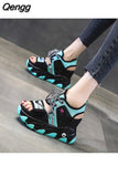 Niulatu Women Fashion Designer Height Increasing Ladies Sandal High Heels Shoes Woman Sport Beach Sandalias Wedges Platform Sandals DJSE