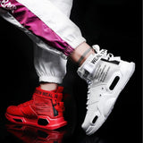 Niulatu Men's High Top Fashion Leather Sneakers Trend Hot Sale Comfortable Man Casual Shoes Outdoor Non-slip Breathable Men Shoes DJSE