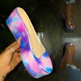 Niulatu Size Women Shoes 2025 New Sexy Transparent High-heeled Female Summer Sandals Colorful Sole Sandalias Mujer DJSE
