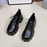 Niulatu Women Chunky Sneakers Hidden Heels Shoes Ladies Wedge Thick High Heels Autumn Platform Women Shoes Lace Up Lolita Mary Janes DJSE