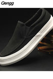 Niulatu Men's Flat Loafers Driving Lazy Slip on Canvas Shoes Canvas Men Breathable Casual Driving Shoes 2025 New DJSE