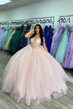 Niulatu Pink Sweetheart Princess Tulle Corset Quinceanera Dress with HZ1007