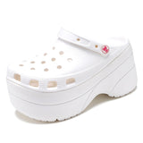 Niulatu Green Platform High Heels Sandals Non-slip Wedges shoes for Women 10 cm Increase Fashion Garden Shoes DJSE